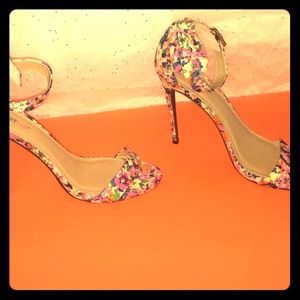 Unique  Flower Print Heel🌸🌺